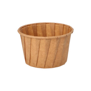 2000 Dressingbecher, Papier "pure" 90 ml Ø 6,6 cm · 4,2 cm braun