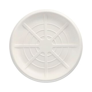 50 Servierplatten, Zuckerrohr "pure" rund Ø 35 cm weiss für Meeresfrüchte