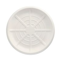 50 Servierplatten, Zuckerrohr "pure" rund Ø 35 cm weiss für Meeresfrüchte