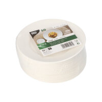 600 Teller Zuckerrohr "pure" rund Ø 14,5 cm · 1,2 cm weiss "Cella"