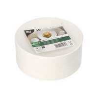 600 Teller Zuckerrohr "pure" rund Ø 14,5 cm · 2 cm weiss "Cella"