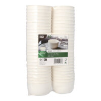 500 Schalen Zuckerrohr "pure" 120 ml Ø 7,2 cm · 4 cm weiss "Cella"