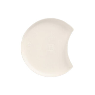 1200 Teller Zuckerrohr "pure" Halbmond Ø 9 cm · 1 cm weiss "Cella"