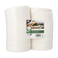 1200 Teller Zuckerrohr "pure" rund Ø 12 cm · 1 cm weiss "Cella"