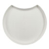 1200 Teller Zuckerrohr "pure" Halbmond Ø 12 cm · 1 cm weiss "Cella"