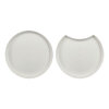 1200 Teller Zuckerrohr "pure" Halbmond Ø 12 cm · 1 cm weiss "Cella"