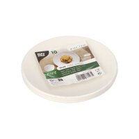160 Teller Zuckerrohr "pure" rund Ø 14,5 cm · 2 cm weiss "Cella"