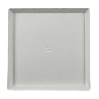 400 Teller Zuckerrohr "pure" eckig 12,5 cm x 12,5 cm x 1 cm weiss "Cella"