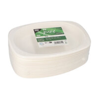 500 Teller, Zuckerrohr "pure" oval 23 cm x 16 cm x 2 cm weiss