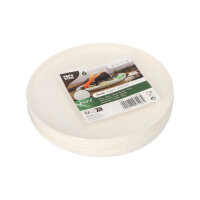 84 Teller Zuckerrohr "pure" rund Ø 16 cm · 1 cm weiss "Cella"