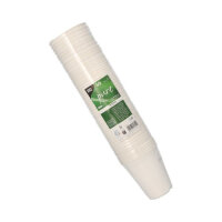 500 Trinkbecher Zuckerrohr "pure" 0,3 l Ø 9 cm · 10 cm weiss für Heißgetränke