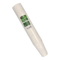 500 Trinkbecher Zuckerrohr "pure" 0,4 l Ø 9 cm · 13 cm weiss für Heißgetränke