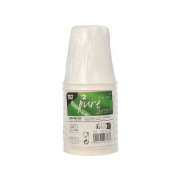 120 Trinkbecher Zuckerrohr "pure" 0,1 l Ø 6,3 cm · 6,5 cm weiss für Heißgetränke