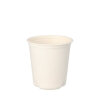 120 Trinkbecher Zuckerrohr "pure" 0,1 l Ø 6,3 cm · 6,5 cm weiss für Heißgetränke