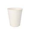 120 Trinkbecher Zuckerrohr "pure" 0,3 l Ø 9 cm · 10 cm weiss für Heißgetränke