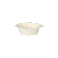 144 Fingerfood - Schalen Zuckerrohr "pure" 40 ml 3 cm x 9,5 cm x 6 cm weiss "Wave"