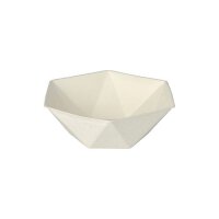 144 Schalen Zuckerrohr "pure" 6-eckig 400 ml 5 cm x 16 cm x 14 cm weiss "Diamond"