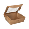 120 Feinkostboxen Pappe "pure" eckig 650 ml 4,5 cm x 12 cm x 12 cm braun "100% Fair"