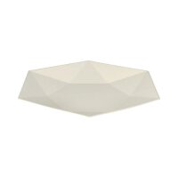 144 Teller Zuckerrohr "pure" 6-eckig 2,5 cm x 26 cm x 23 cm weiss "Diamond"
