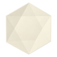 144 Teller Zuckerrohr "pure" 6-eckig 2,5 cm x 26 cm x 23 cm weiss "Diamond"