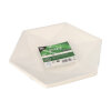 144 Teller Zuckerrohr "pure" 6-eckig 2,5 cm x 26 cm x 23 cm weiss "Diamond"