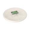 60 Servierplatten, Zuckerrohr "pure" rund Ø 35 cm weiss für Meeresfrüchte