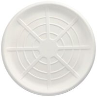 60 Servierplatten, Zuckerrohr "pure" rund Ø 47 cm weiss für Meeresfrüchte