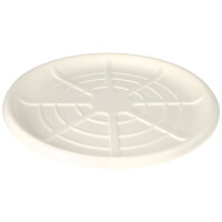 60 Servierplatten, Zuckerrohr "pure" rund Ø 47 cm weiss für Meeresfrüchte