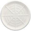 60 Servierplatten, Zuckerrohr "pure" rund Ø 47 cm weiss für Meeresfrüchte