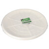 60 Servierplatten, Zuckerrohr "pure" rund Ø 47 cm weiss für Meeresfrüchte