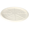60 Servierplatten, Zuckerrohr "pure" rund Ø 47 cm weiss für Meeresfrüchte