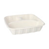 100 Teller Zuckerrohr "pure" 3-geteilt 5 cm x 22,8 cm x 22,8 cm