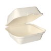 200 Hamburger-Boxen Zuckerrohr "pure" 8 cm x 14 cm x 15 cm weiss
