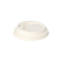 1000 Dom-Deckel mit Verschluss Holzfaser "pure" Ø 9 cm · 2,2 cm weiss
