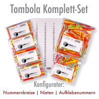 Regenbogenlose, Gewinnlose 1 - 100, optional mit Nieten & Aufklebenummern