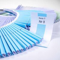 Doppellose am Ring, 100 Tombola Lose  mit Doppelnummern 1-100