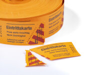 Eintrittskarten auf Rollen