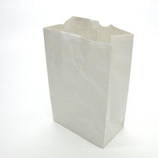 Popcorntüten, weiß, 1000 Stück Blockbodenbeutel, 1,0 l (10,5 x 6 x 17 cm)