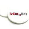 1000 runde Chips indiv. bedruckt - farbiger Druck transparent-gelb 30 mm einseitig