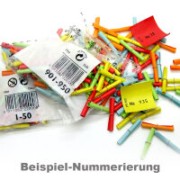 Röllchenlose bunt, 50 Gewinnlose, mögliche Nummerierung 1001 - 2000 Paket 1001 - 1300 (6 Pack mit je 50 Stk.)