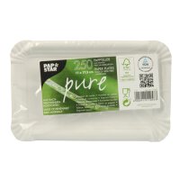 1000 Teller, Pappe "pure" eckig 11 cm x 17,5 cm weiss