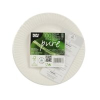 500 Teller, Pappe "pure" rund Ø 19 cm weiss