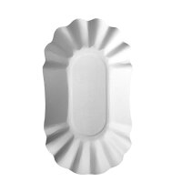 1500 Schalen, Pappe "pure" oval 10,5 cm x 17,5 cm x 3 cm weiss