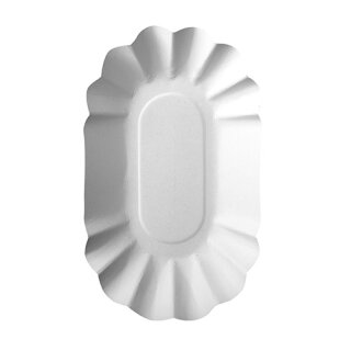 1000 Schalen, Pappe "pure" oval 9 cm x 16 cm x 3 cm weiss