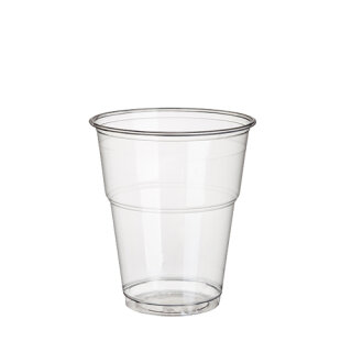 1120 Kaltgetränkebecher, PLA "pure" 0,3 l Ø 9,5 cm · 11 cm glasklar mit Schaumrand