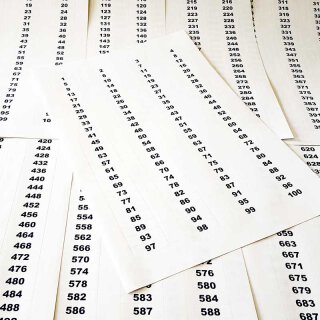 Sicherheitslose 800 Stück - Bunte Nieten Für Tombola & Verlosungen | Geklammert