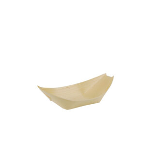 500 Fingerfood - Schalen, Holz pure 14 cm x 8,2 cm Schiffchen