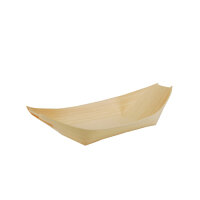 500 Fingerfood - Schalen, Holz pure 19 cm x 10 cm Schiffchen