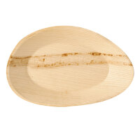 100 Teller, Palmblatt "pure" oval 26 cm x 17 cm...