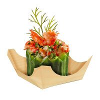500 Fingerfood - Schalen, Holz "pure" eckig 3...